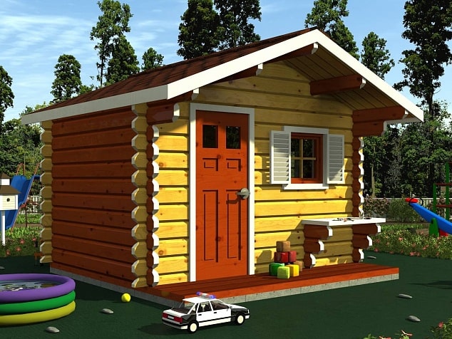 Покраска бруса деревянного дома