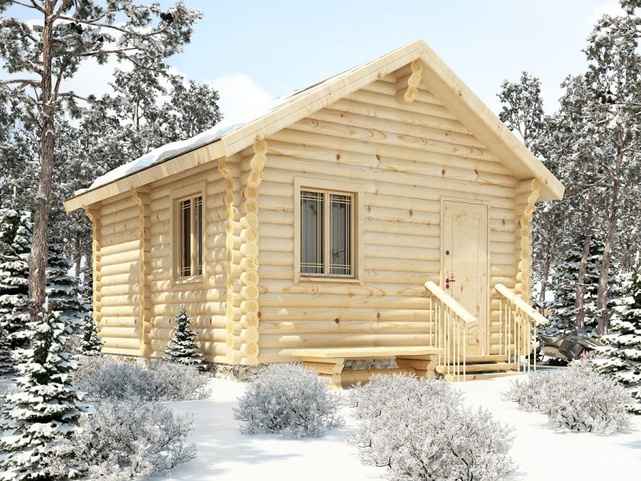 Зимнее строительство деревянного домика под ключ